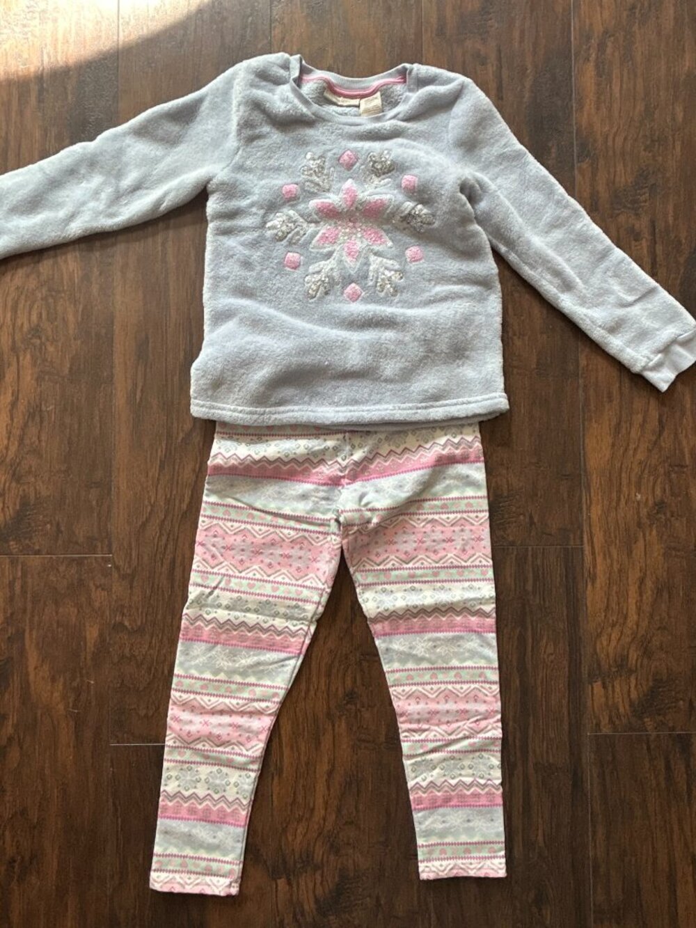 Cynthia Light Blue Sweater with Pink Trim